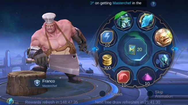 Skin Franco, Masterchef. [Facebook/Mobile Legends Tier List and Guide]