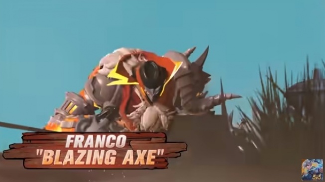Skin Franco, Blazing Axe. [YouTube/MLBB]