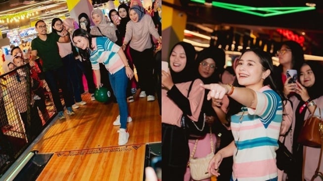 Momen Prilly Latuconsina Ngabuburit bareng Fans (Instagram/armanfebryan)