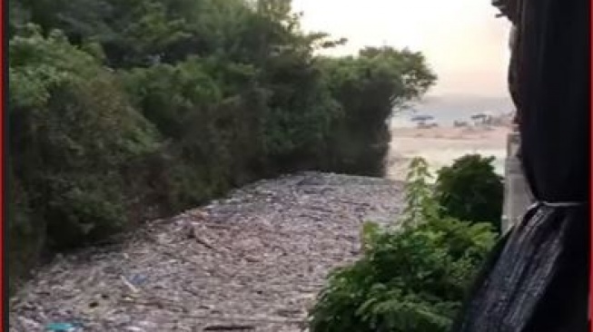 Viral Sampah di Muara Sungai Pantai Dreamland, DLHK Badung : Truk Perlu 50 Kali Angkut