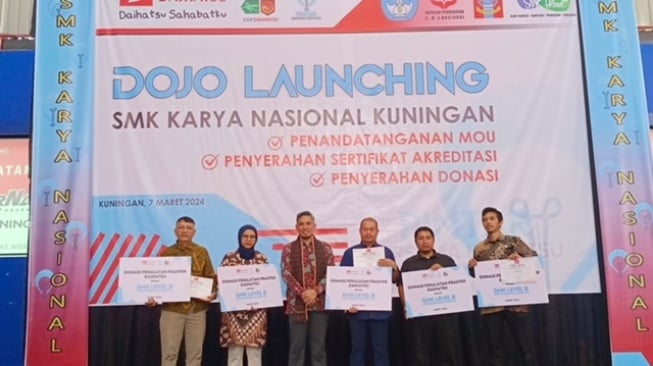 Peresmian Dojo Center di SMK Karya Nasional, Kuningan, Jawa Barat pada 7 Maret 2024 [PT Astra Daihatsu Motor]