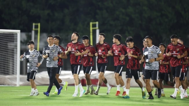 Para pemain Timnas Indonesia jalani pemusatan latihan jelang pertandingan melawan Vietnam di bulan Maret 2024 (pssi.org)