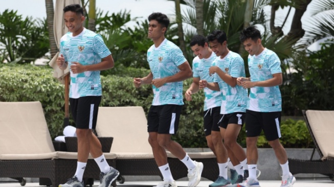Para pemain Timnas Indonesia saat melakoni pemusatan latihan (pssi.org)