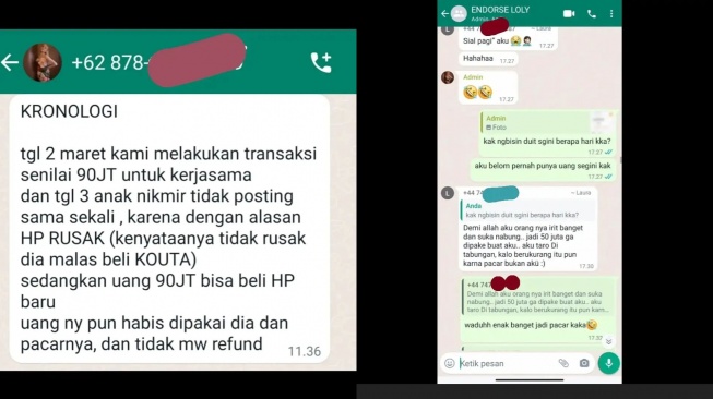 Lolly anak Nikita Mirzani dituding ogah kembalikan uang endorse Rp90 juta. (Instagram/ lambe_danu)