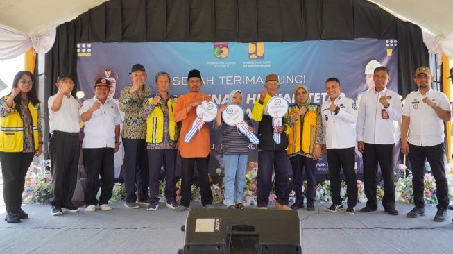 Serah terima 655 unit huntap telah dibangun di Kelurahan Petobo, Kecamatan Palu Selatan, Kota Palu, Sulteng. (Dok: PUPR)