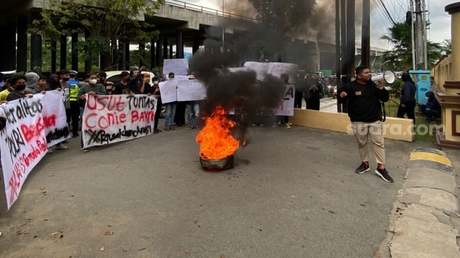 Pemuda Samarinda Demo di Polresta, Tuntut Usut Penyebar Hoax