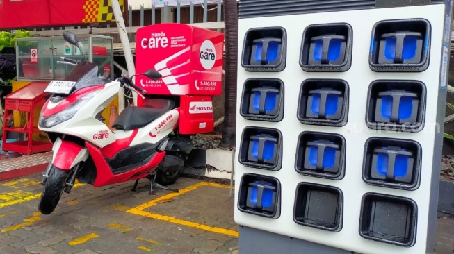 BEX mobile power pack exchanger [Suara.com/CNR ukirsari]