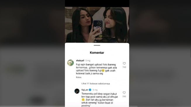 Fuji Sebut Temannya Segan Unggah Foto Bareng. (TikTok)