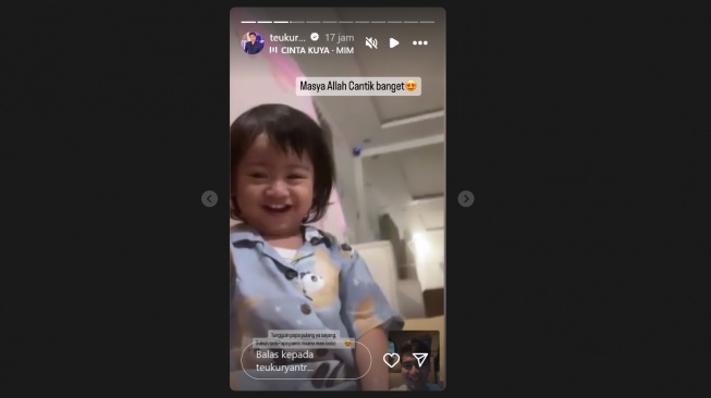 Teuku Ryan video call dengan Moana (Instagram/@teukuryantr)