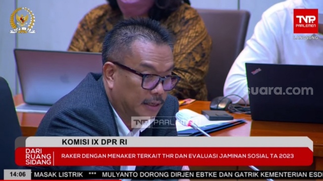 Anggota Komisi IX DPR RI fraksi PDIP, Edy Wuryanto. (tangkapan layar/Bagaskara)