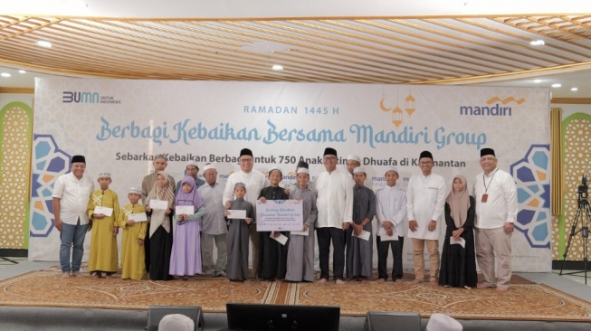 Tebar Berkah Ramadan 1445 H, Bank Mandiri Santuni 1.750 Anak Yatim dan Duafa di Kalimantan