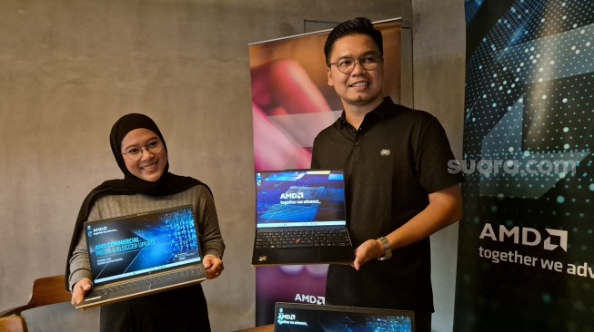 Media briefing memperkenalkan kan Ryzen PRO 7040 Series Mobile dan jajaran prosesor serverEPYC Generasi Keempat di Jakarta, Senin (25/3/2024) sore. [Suara.com/Dythia Novianty]