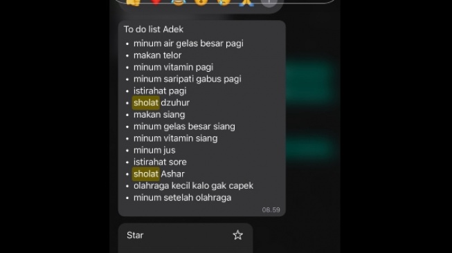 Isi chat Kaesang Pangarep untuk Erina Gudono. (TikTok)