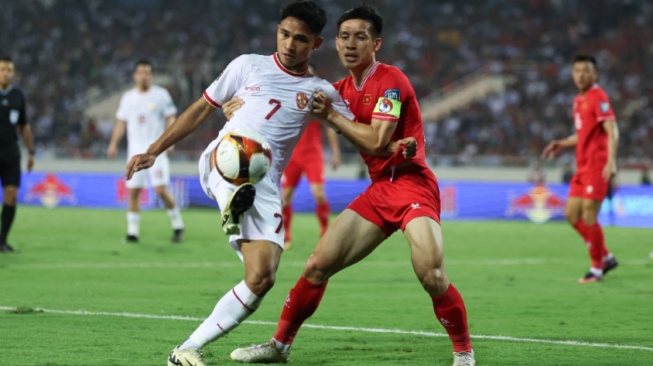 Marselino Ferdinan saat membela Timnas Indonesia di laga melawan Vietnam, 26 Maret 2024 (pssi.org)