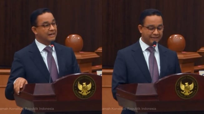 Anies Baswedan di Sidang MK. (Youtube Mahkamah Konstitusi)