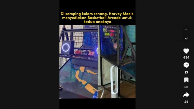 Game arcade pribadi anak Sandra Dewi dan Harvey Moeis seperti di Timezone. (TikTok/@ferdyan290)