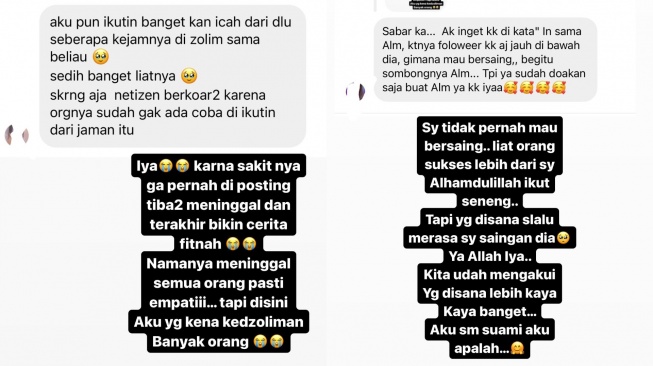 Unggahan Story Instagram Icha Annisa Faradila. (Instagram/ ichaannisafaradila)