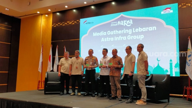 Media Gathering Lebaran Astra Infra Group membahas persiapan menyambut dan antisipasi arus mudik Lebaran 2024 di Menara Astra [Suara.com/CNR ukirsari].