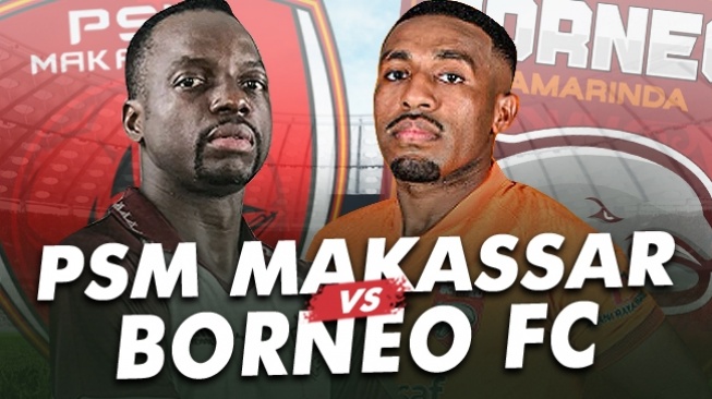 PSM Makassar vs Borneo FC. (Suara.com)