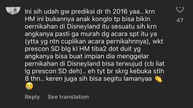 Harvey Moeis dituding sengaja terlibat korupsi karena ingin wujudkan impian pernikahan Sandra Dewi (Instagram/@lambe__danu)