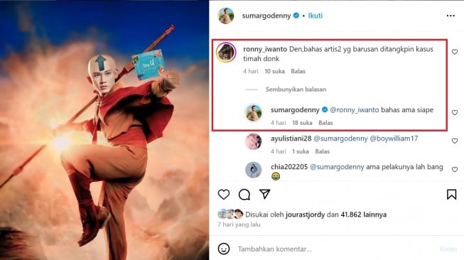 Denny Sumargo tanggapi kasus korupsi timah (Instagram/@sumargodenny)