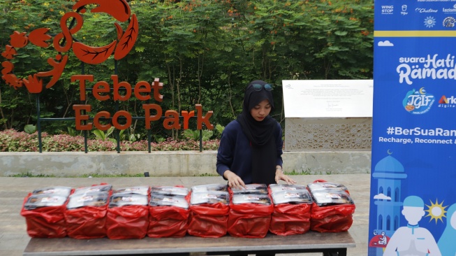 Salah satu stan makanan di Tebet Ecopark. (Suara.com)