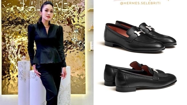 Adu Koleksi Sepatu Branded Sandra Dewi vs Syahrini (Instagram/@hermes.selebriti)