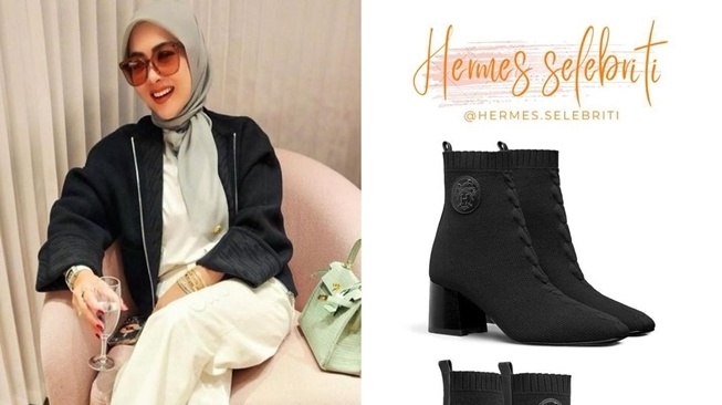 Adu Koleksi Sepatu Branded Sandra Dewi vs Syahrini (Instagram/@hermes.selebriti)