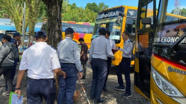 Ramp Check Bus di Samarinda, Dishub Kaltim Temukan Rem Tangan Bermasalah