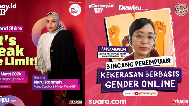 Rangkaian diskusi daring #WEFearless yang berkolaborasi dengan WE WAW dan Feminis Yogya pada 8 dan 18 Maret 2024 (Yoursay)