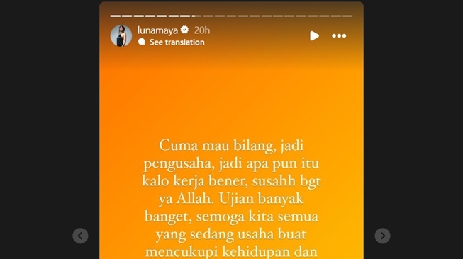 Luna Maya mengeluh jadi pengusaha itu berat (Instagram)