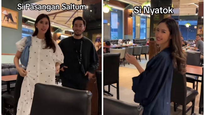 Syahnaz Sadiqah dan Tamara Tyasmara buka puasa bersama dengan Genk Keramat (TikTok/@nyanyarizky_)