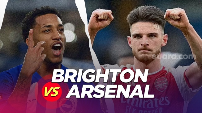 Prediksi Brighton vs Arsenal, Liga Inggris Malam Ini: Head to Head, Susunan Pemain dan Live Streaming