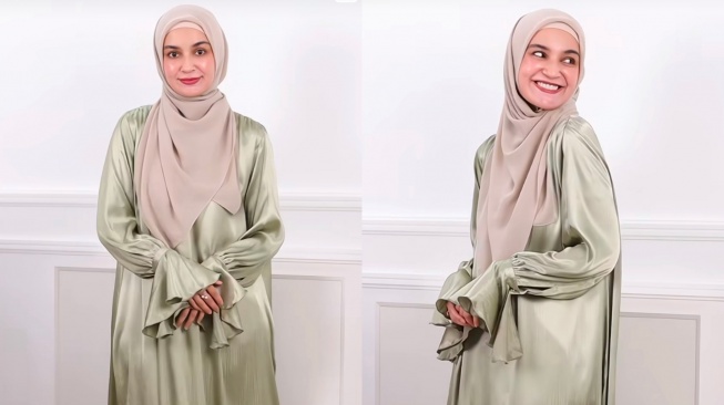 Shireen Sungkar Kenakan Gaun Shimmer (Instagram)