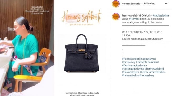 Tas Hermes Nagita Slavina (Instagram)