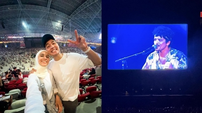 Potret Artis Nonton Konser Bruno Mars di Singapura (Instagram/@missnyctagina)