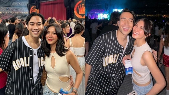 Potret Artis Nonton Konser Bruno Mars di Singapura (Instagram/@vidialdiano)