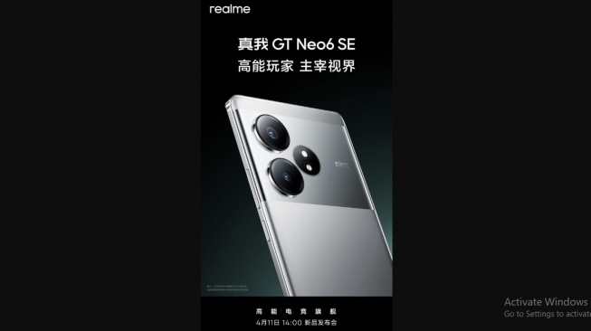 Bocoran tanggal peluncuran Realme GT Neo 6 SE. [Gizmochina]