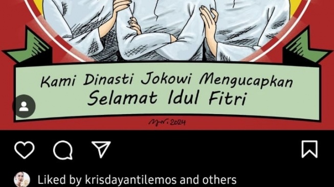 Kris Dayanti like karikatur Jokowi (Instagram)