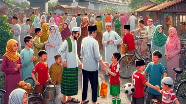 Poster ucapan Selamat Idul Fitri Jokowi [X/@jokowi]