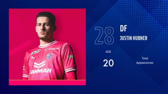 Profil Justin Hubner di Cerezo Osaka (cerezo.jp)