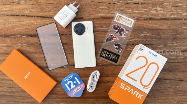 Review Tecno Spark 20 Pro Plus. [Suara.com/Dicky Prastya]