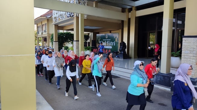 Lari 7 Km Dari Rumahnya, Bupati Gunungkidul Ajak ASN Berolahraga di Hari Pertama Masuk Kerja Usai Lebaran