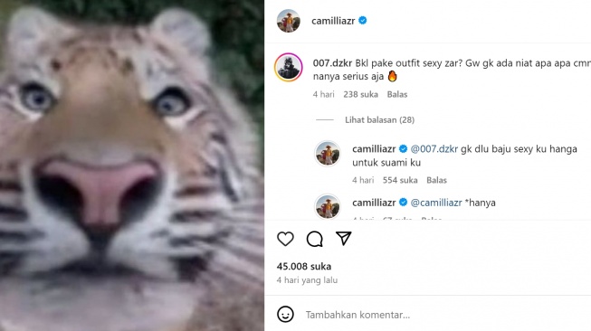 Zara tak berniat pakai baju seksi (Instagram/@caamilliazr)