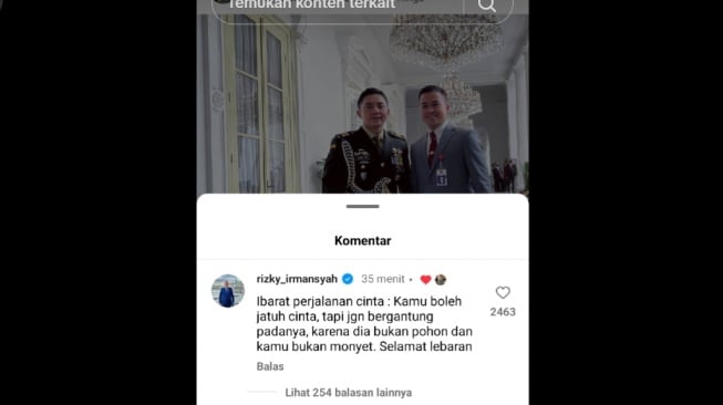 Rizky Irmansyah singgung orang yang suka bergantung saat jatuh cinta (TikTok@alebela_)