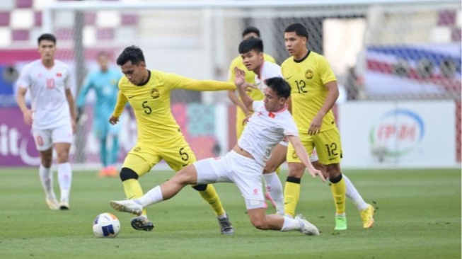 Pertandingan antara Timnas Malaysia U-23 melawan Vietnam U-23 (the-afc.com)