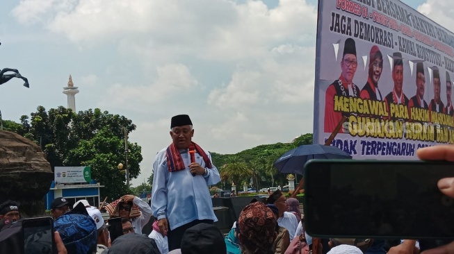 Sidang Putusan Sengketa Pilpres di MK Diwarnai Aksi Demonstrasi, Din Syamsuddin Ikut Turun ke Jalan