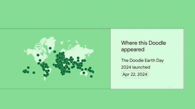 Google doodle Hari Bumi 2024. [Google]
