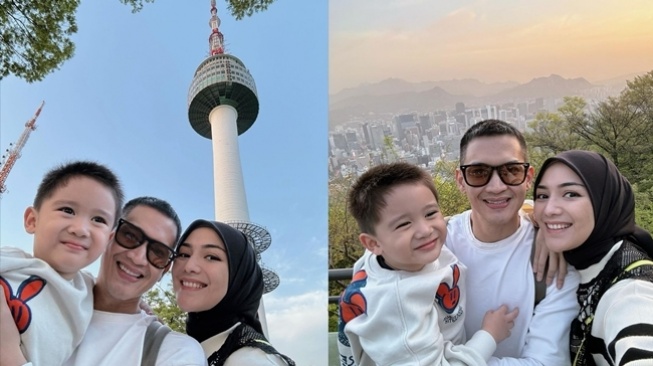 Potret Rezky Aditya Liburan di Korea (Instagram/@citraciki)