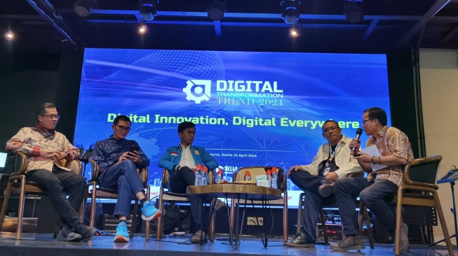 Diskusi Digital Transformation Trend 2024 di Jakarta, Kamis (25/4/2024). [Selular]